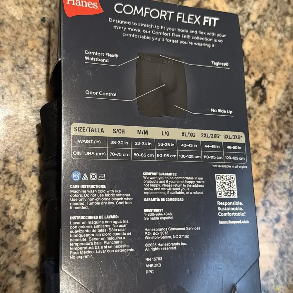 Hanes Comfort Flex Fit Ultra Soft Supportive Pouch 3-Pack Boxer Briefs Small NEW